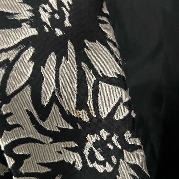 Alex Evenings Jacket Silver and Black Floral Waist Tie Top. Size L - Picture 12 of 12